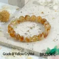 Citrien geel kristal kralen armband natuurlijke edelsteen sieraden voor vrouwen elegante - Klasse B Gele Kristal (BR2204-C)
