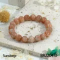 Natuurlijke zonnesteen kralen armband kristal ronde steen sieraden variant mode stijl - Zonnesteen (BR2204-D)