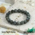 Grijs flash steen kralen armband, stijlvolle natuurlijke edelsteen sieraden voor dagelijks. - Grijze Labradoriet (BR2204-H)