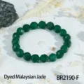 Modieuze groene gefacetteerde edelsteen kralen armband elegante minimalistische sieraden - Maleisische Jade Groen (BR2190-F)