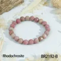 Natuurlijke Rhodochrosiet gefacetteerde edelsteen kralen armband elastisch mooi. - Binnenomtrek 16-17cm (Kralendiameter 8mm) / Rhodochrosiet (BR2192-B)