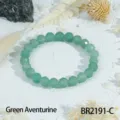 Green aventurine faceted crystal bead bracelet, elegant natural stone jewelry for women daily wear. - Green Aventurine Style (BR2191-C)