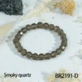 Smoky quartz beaded bracelet faceted crystal jewelry minimalist elegant design daily wear accessory - Smoky Quartz Style (BR2191-D)