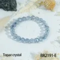 Clear faceted crystal bead bracelet French style elegant women jewelry fashion accessory - Topaz Crystal Style (BR2191-E)