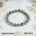 Retro faceted spotted stone bracelet with gold spacers ins style fashion hand jewelry - Spotted Stone Style (BR2196-D)