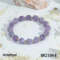 Gefacetteerd amethist kralen armband met gouden accentkralen stijlvolle sieraden variant optie - Amethist Stijl (BR2194-E)