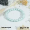 Light green faceted jade bead bracelet elegant stacking crystal gemstone bracelet for women - Burmese Jade Style (BR2191-H)