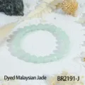 Green faceted jade beaded bracelet, elegant gemstone wrist jewelry for women daily wear. - Malaysian Jade Green Style (BR2191-J)