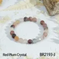 Multicolor gefacetteerde kristalen kralen stretch armband elegante edelsteen sieraden - Rode Pruimenkristal (BR2193-J)