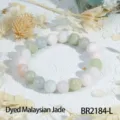 Morandi kleur kralen elastische armband, retro meerkleurige gemengde stapelbare armband. - Roze Blauw Gemengd