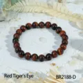Rood tijgerogen kralen armband, natuurlijke edelsteen kristal sieraden voor dames heren. - Rood Tijgeroog Stijl (BR2188-D) / Rood Tijgeroog