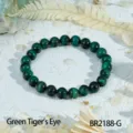 Groen tijgeroog kralenarmband, natuurlijke halfedelsteen sieraden voor dagelijks gebruik. - Groene Tijgeroog