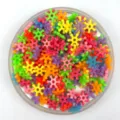 Perline di fiori in plastica colorata, accessori DIY misti per cover di telefoni e nail art. - Multicolore