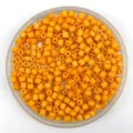 Close-up of vibrant orange acrylic cylinder craft beads, perfect for DIY jewelry making. - 4*4mm / Orange Red