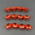 Red transparent acrylic diamond faceted pen caps decorative gems for crafts and displays 17x20mm - 17*20mm / Red