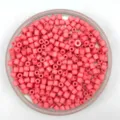 Close-up view of pink acrylic barrel beads in a dish, perfect details for DIY jewelry making. - 4*4mm / Pink