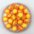 Acrylic sunflower beads double layer star flower loose beads for DIY handmade jewelry phone charms. - 18mm / Orange and Yellow