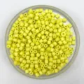 Perles tonneau en plastique jaune gros plan, 4mm acrylique DIY bracelet collier composants de bijoux. - 4*4mm / Jaune