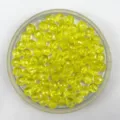 Transparent yellow faceted acrylic earth beads detail, 6-12mm DIY jewelry making loose beads - 6mm / Yellow