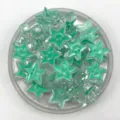 Acrylic transparent drip oil star beads for DIY jewelry making, phone chains and hair bands. - 17mm / Light Green