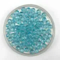 Transparent acrylic faceted beads light blue earth beads DIY jewelry making curtain pendants - 6mm / Lake Blue
