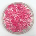 Pink transparent star acrylic beads, cute DIY jewelry accessories for crafting items. - 11mm / Pink