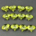 Gele kristalvormige acryl decoratieve knoppen voor toonbank display set van 12 stuks - 17*20mm / Geel