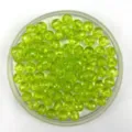 Transparent green faceted acrylic beads detail, ideal for DIY jewelry making crafts. - 6mm / Grass Green