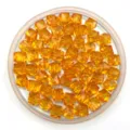 Orange faceted acrylic square beads detail, perfect for DIY handmade jewelry crafts and bead weaving. - 6mm / Orange Red