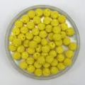 Perles texturées jaunes en forme de framboise pour la fabrication de bijoux DIY faits - Jaune