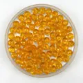 Orange transparent faceted acrylic round beads for DIY jewelry making and craft decor. - 6mm / Orange Red