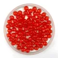 Red faceted acrylic globe beads detail shot, perfect for DIY jewelry making and curtain decor. - 6mm / Red
