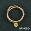 Pulsera multicapa de cuentas de vidrio con dije de loto, joyería artesanal elegante. - Estilo Regular (BR1909-D)