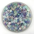 Pastel plastic spacer beads round flat donut charms for phone case DIY jewelry making crafts - 6*1.3mm / Pearlescent Mixed Colors