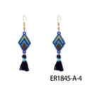 Bohemian beaded tassel earrings handmade colorful geometric drop dangle earrings for women - Standard Style (ER1845-A-4)