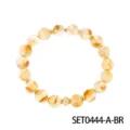 Natürlicher Edelstein Perlenarmband mit goldenen Metallabscheidern, Retro Schmuck. - Citrin Armband