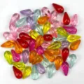 Colorful acrylic teardrop beads for DIY jewelry making and handmade curtain crafts 12x24mm - Multicolor
