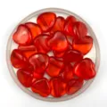 20mm red transparent acrylic heart beads bulk for DIY jewelry making and bracelet crafting - Translucent Red