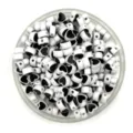 Black white heart acrylic beads 8x4mm matte DIY jewelry making bracelet craft supplies - White Background Black