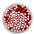Transparent heart shaped DIY loose beads for handmade jewelry bracelets and craft accessories. - Red