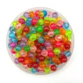 Kleurrijke transparante plastic kralen voor knutselwerkjes en sieradendetails. - 6mm / Transparant Gemengde Kleuren
