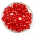 Red acrylic faceted lantern beads, 32-face loose beads for DIY jewelry accessories. - 10mm / Red