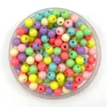 Kleurrijke plastic ronde kralen voor DIY handgemaakte sieraden en knutselprojecten. - 6mm / Licht Gemengd