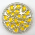 Perles de coeur en acrylique transparent pour accessoires de bijoux bricolage detail. - Jaune