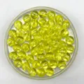 Transparent yellow acrylic round beads for DIY jewelry making, phone charms, and necklaces. - Yellow