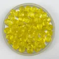 Acrylic transparent diamond faceted beads yellow loose beads for DIY jewelry making accessories - 10mm / Yellow