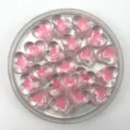 Perles de cœur en acrylique transparent double face, détail rose, accessoires de bricolage DIY. - Rose