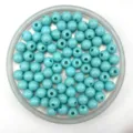 Lichtblauwe kunststof ronde kralen acryl losse kralen voor DIY handgemaakte sieraden details. - 6mm / Lichtblauw