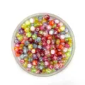 Colorful transparent acrylic alphabet letter beads DIY jewelry making crafting supplies. - 4*7mm / Transparent Colorful Background White Letters AB