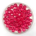 6-12mm translucent red acrylic round beads for DIY handmade phone chains and jewelry making. - 6mm / Rose Red